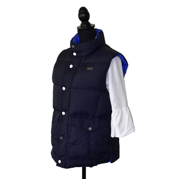B0 Auth NAPAPIJRI GEORGAPHIC Zip/Snap Quilted Duck Down Feather Puffer Vest Sz L - Picture 3 of 9